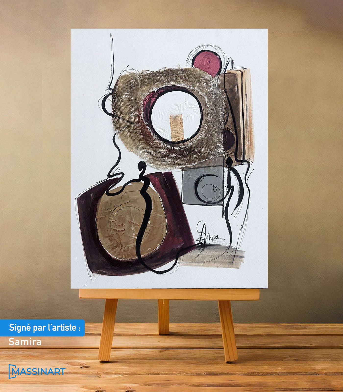 Serie Abstrait 2 - signé par l'artiste Samira AKR.